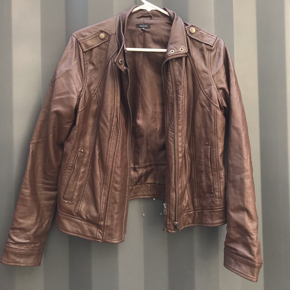 Brown Faux leather jacket